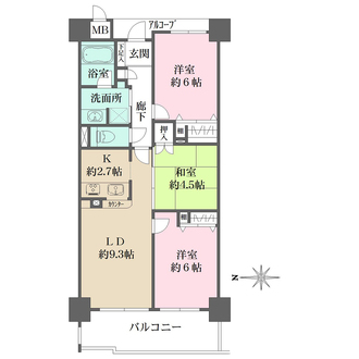 ファミール東加賀屋かがやきの街の間取図