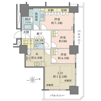 ルネッサなんばタワーの間取図