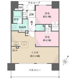 ザ・レジデンス寺田町駅前の間取図