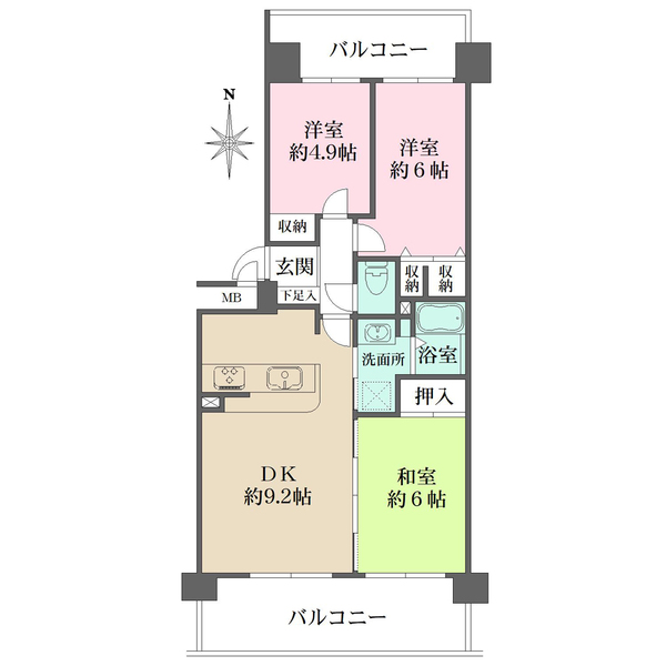 コート甲子園南1番館の間取図