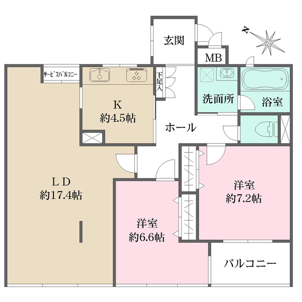 宝塚ガーデンヴィレッジの間取図