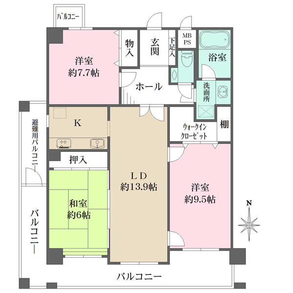 グラン・ドムール甲子園口IIの間取図