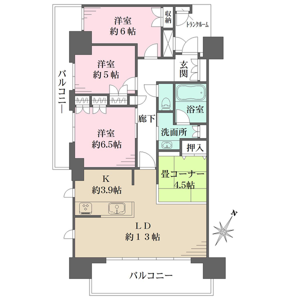 メイツ塚口レジアンスの間取図