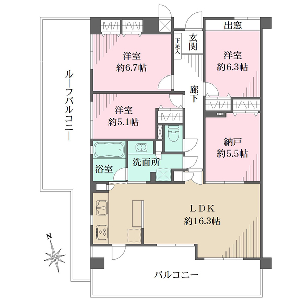 ヴェール甲子園の間取図