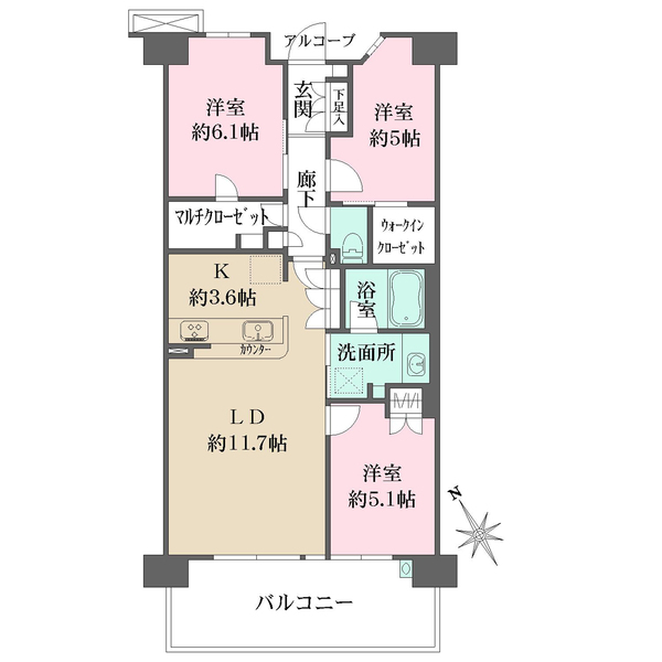 ルネ西宮甲子園の間取図
