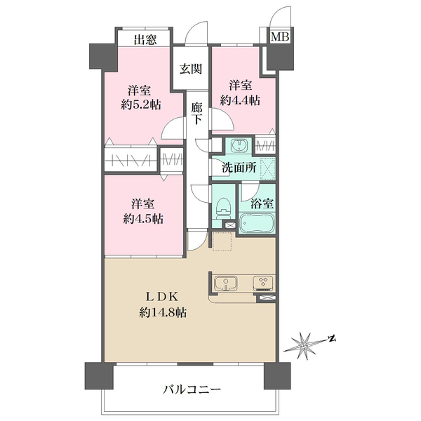 西宮東町アーバンコンフォートの間取図