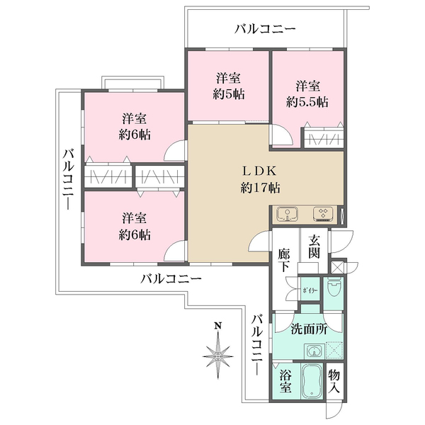 ユニライフ甲子園の間取図