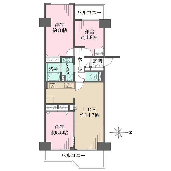イトーピア武庫川の間取図