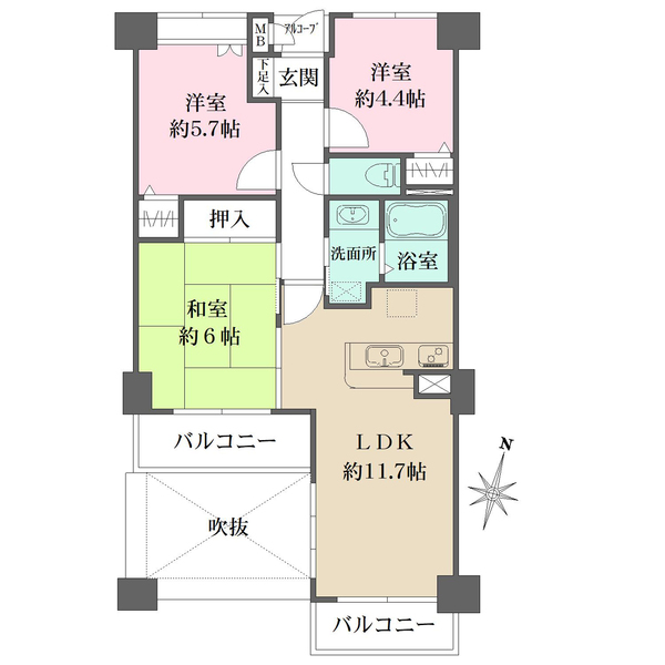 フォルザ武庫之荘の間取図