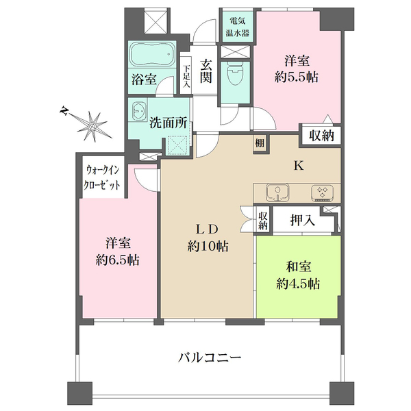 ファミール逆瀬川ザ・ガーデンの間取図