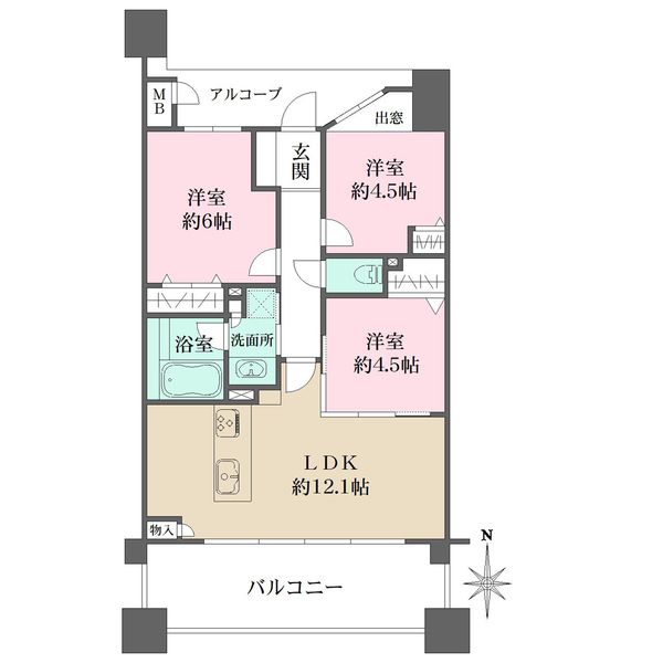 ネバーランド伊丹中央の間取図