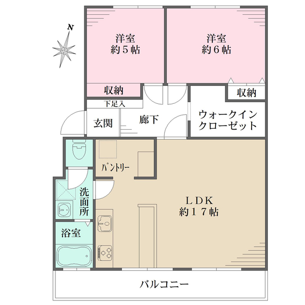 仁川フラットの間取図