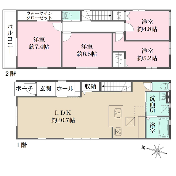 4号棟の間取図