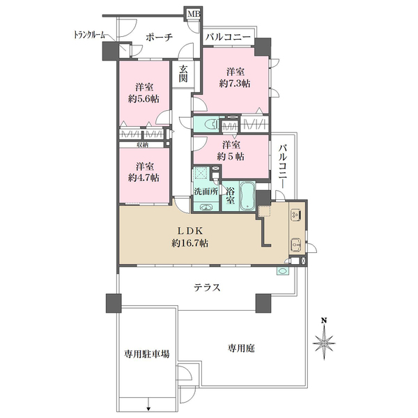 ローレルコート立花町の間取図
