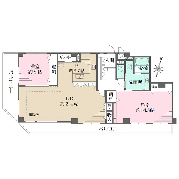 ヴァンテージ芦屋の間取図