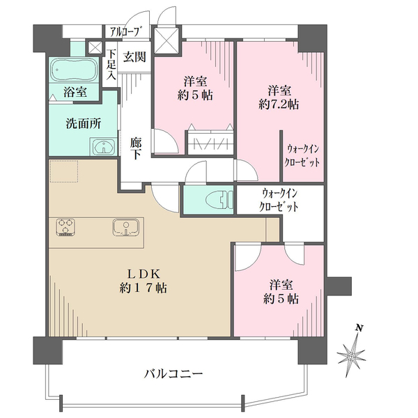 宝塚南口アーバンライフの間取図