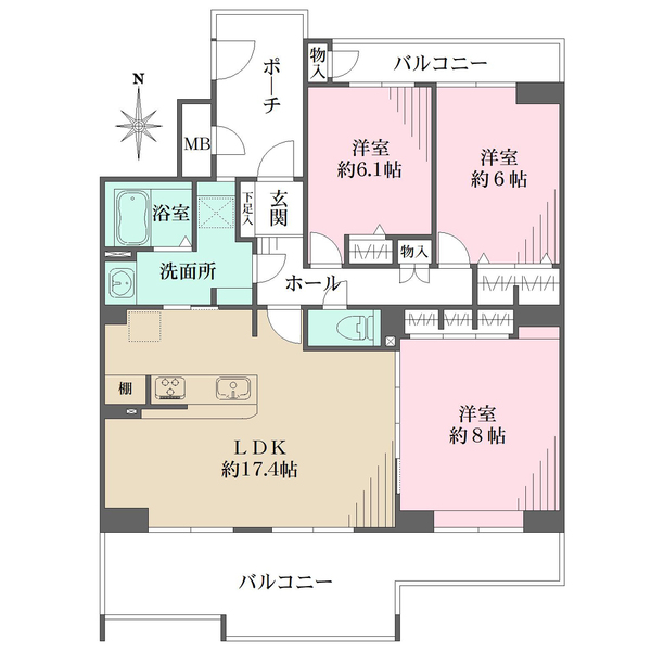 武庫川第２三番街の間取図