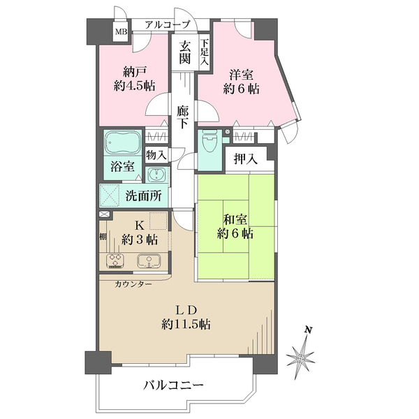 エーベル塚口の間取図