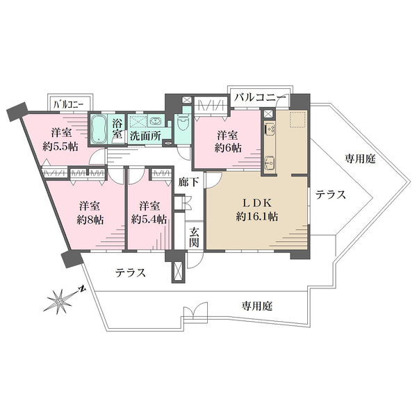 西宮マリナパークシティ海のまち七番館の間取図