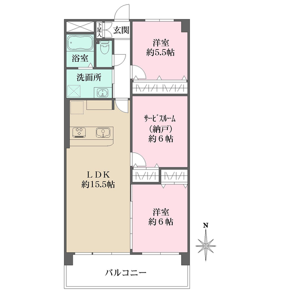 西宮東パーク・マンションの間取図