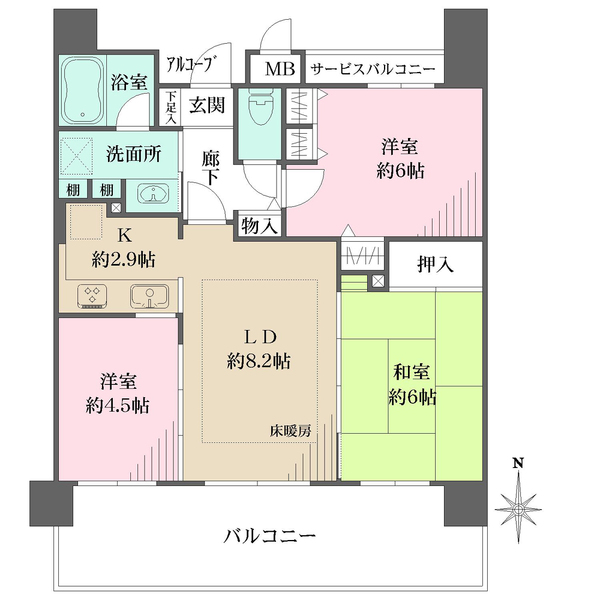 アービング尼崎東難波公園の間取図