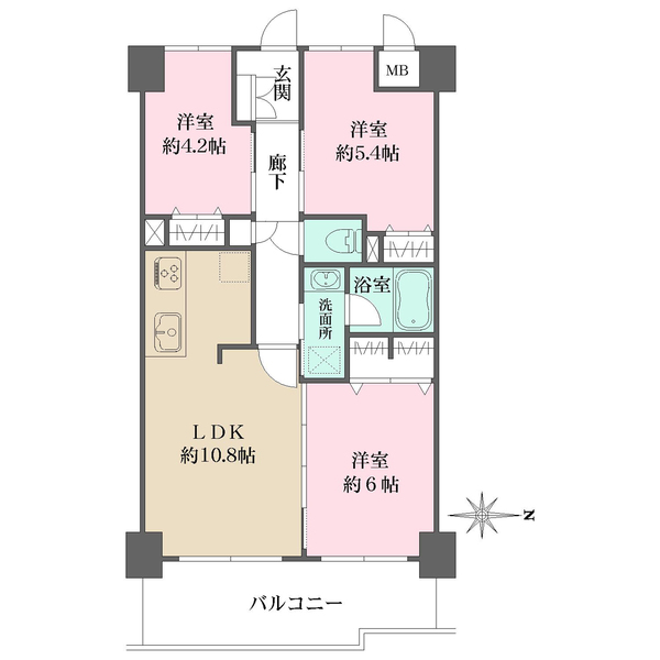 藤和シティホームズ武庫之荘の間取図