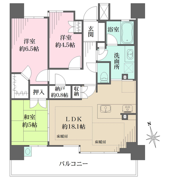 グランドパレス西宮武庫川の間取図