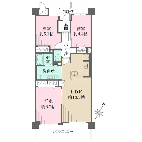 藤和ライブタウン宝塚の間取図