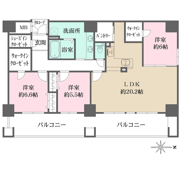 ヴィエント西宮の間取図