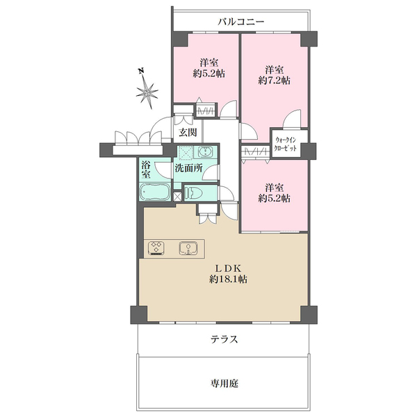 コープ野村第壱伊丹B棟の間取図