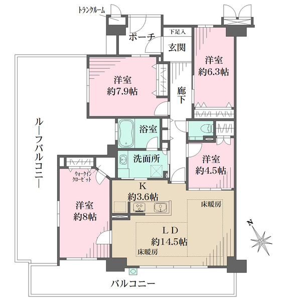 ロイヤルアーク甲子園フローレスの間取図