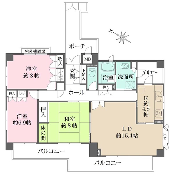 西宮名塩パークハウス16号棟の間取図