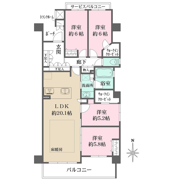 イニシア西宮北口の間取図