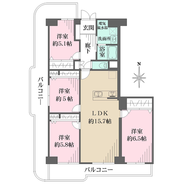パレス南塚口の間取図