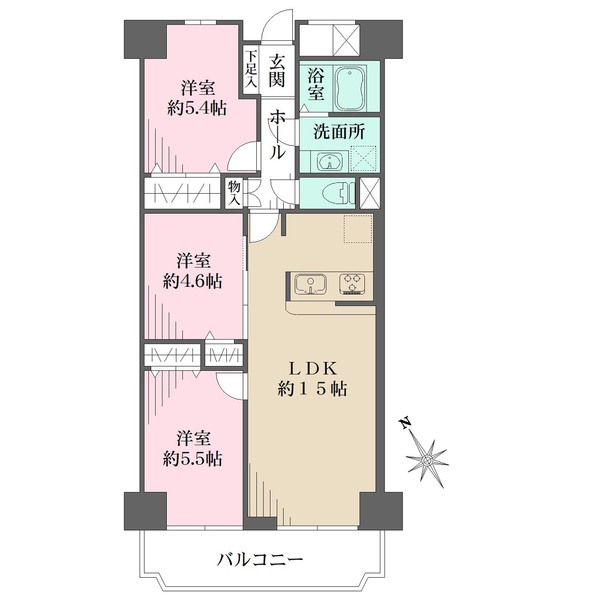 ローズハイツ宝塚の間取図