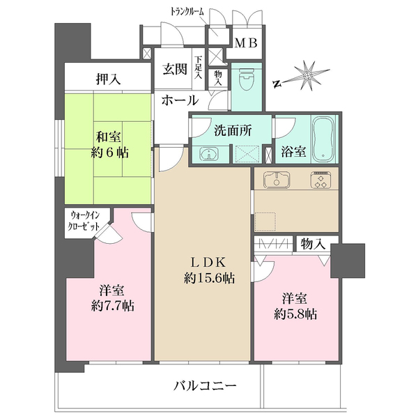 セントラルガーデンタワーの間取図