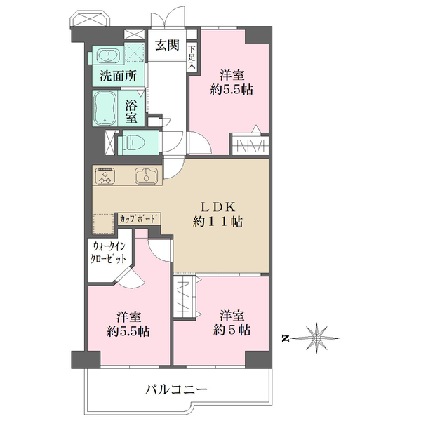 ユニハイム甲子園口の間取図