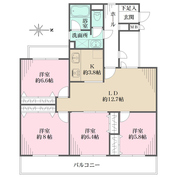 宝梅アーバンライフの間取図
