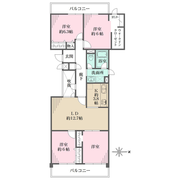 宝梅アーバンライフの間取図