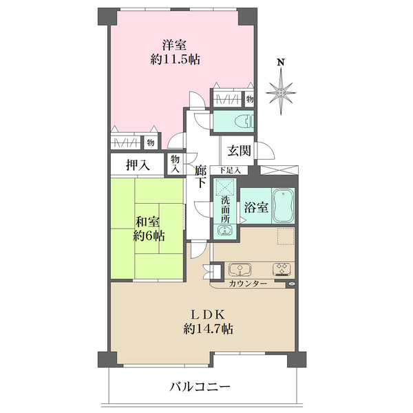 コート甲子園南一番館の間取図