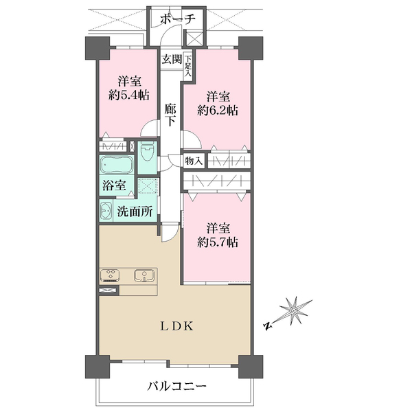 シティパーク武庫之荘の間取図