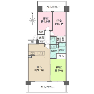 コート甲子園南1番館の間取図