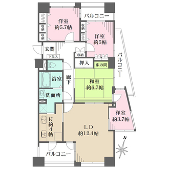 ジョイン川西の間取図