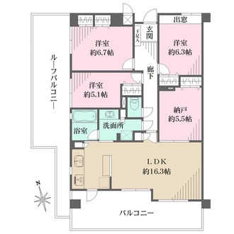 ヴェール甲子園の間取図