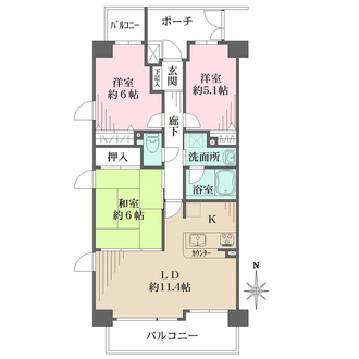 ダイアパレス宝塚クオリテージIVの間取図
