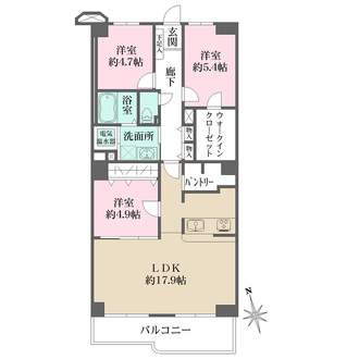 浜甲子園グリーンマンションの間取図