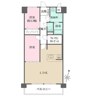 キャピタル武庫川の間取図