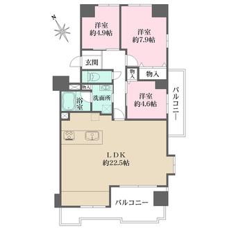 ロイヤルコート逆瀬川の間取図