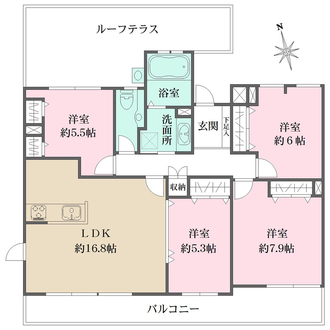 ユニ・アルス甲子園口プレジオの間取図