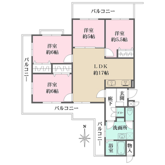 ユニライフ甲子園の間取図